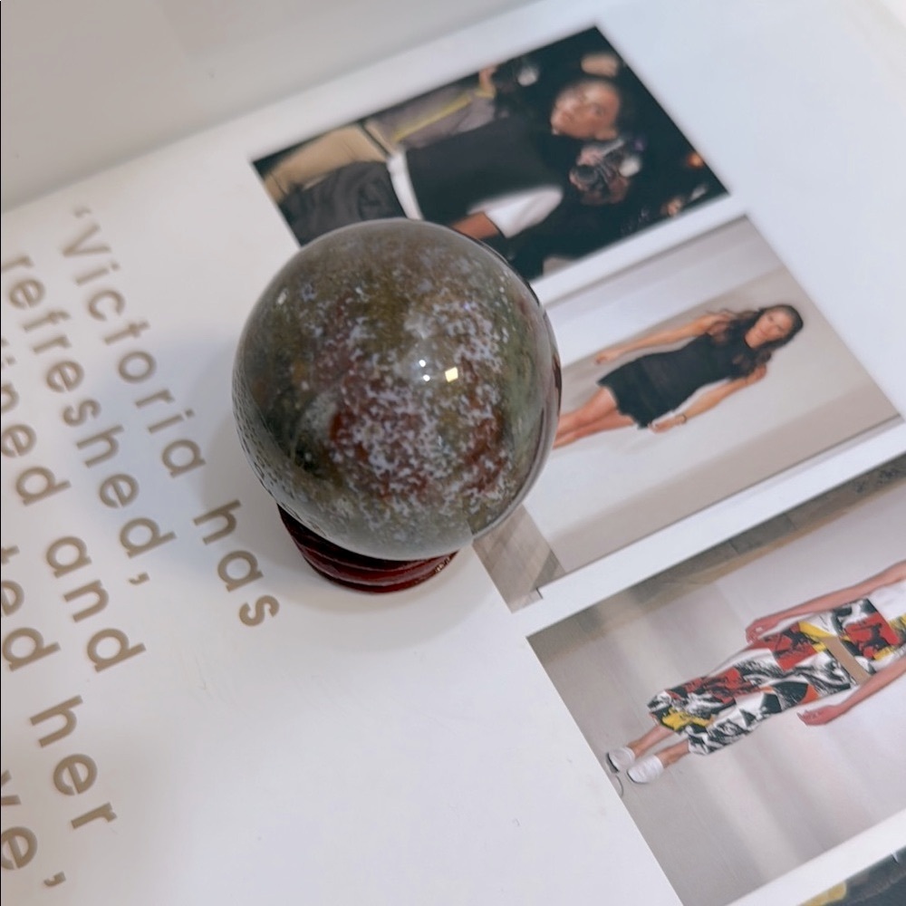 Ocean Jasper with Druzy Decorative Sphere